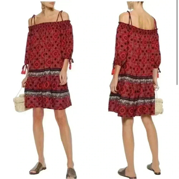 JETS Australia by Jessika Allen Off the Shoulder Boho Dress Size 10 like new - Picture 1 of 9